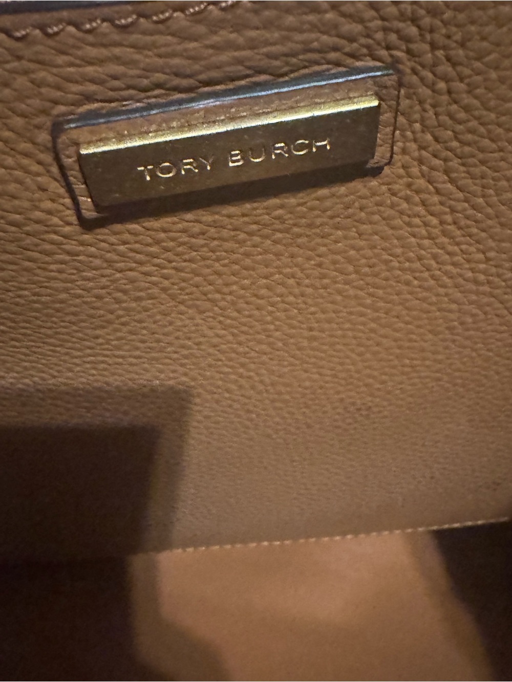 Tory Burch McGraw Tan Leather Tote with Tassel and Logo - Picture 11 of 12
